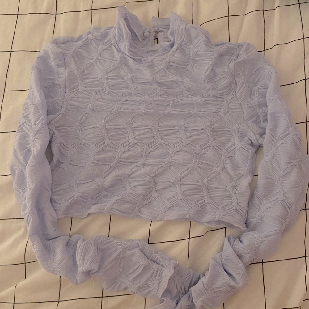 Shein mock neck long sleeved shirt purple